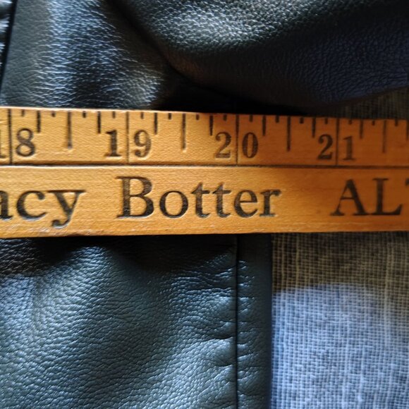 Feicui Faux Leather Biker Jacket Mens Size Medium Dark Green Moto Punk - Picture 15 of 16